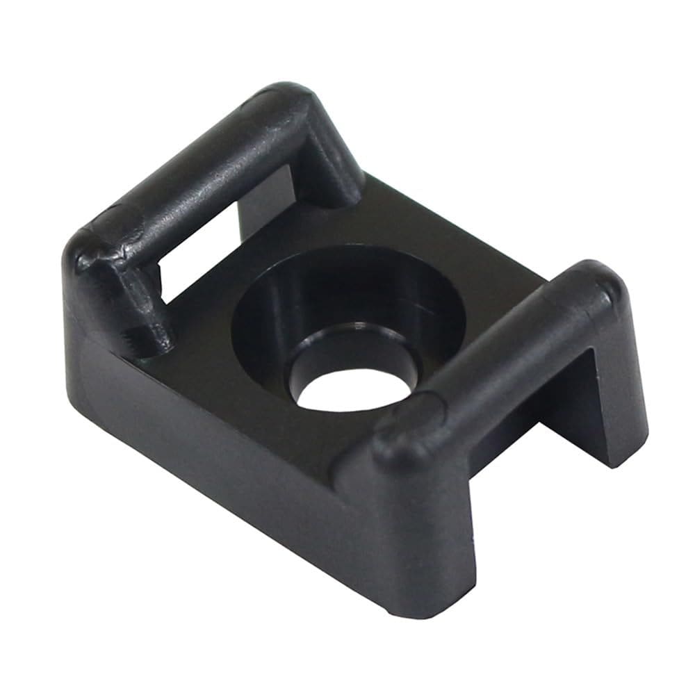 Cable Tie Mount Pacer Screw Down #10 Screw Black, pacote com 100