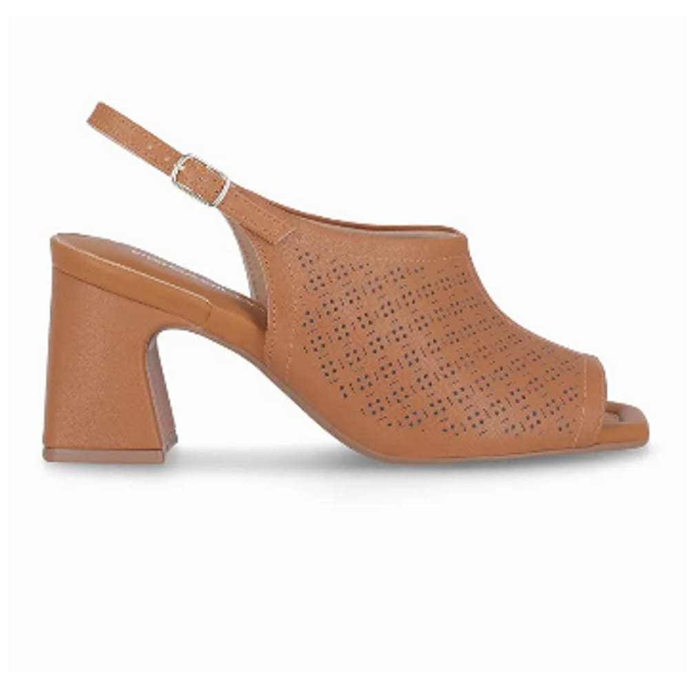 Sandália Feminina Slingback De Salto Bloco Piccadilly 626055