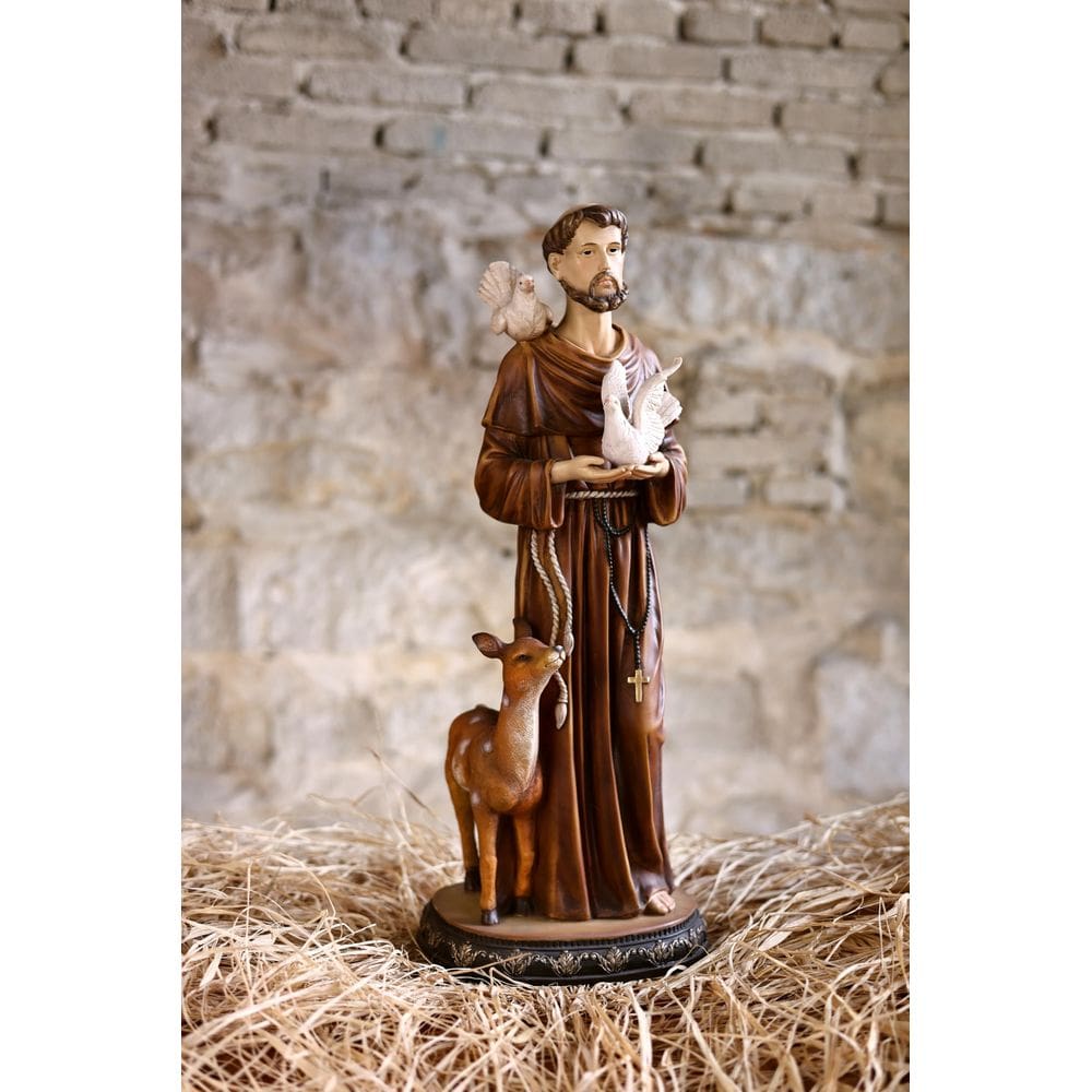 Estatueta Hi-Line Gift Ltd. Estátua de São Francisco Assis de 61 cm