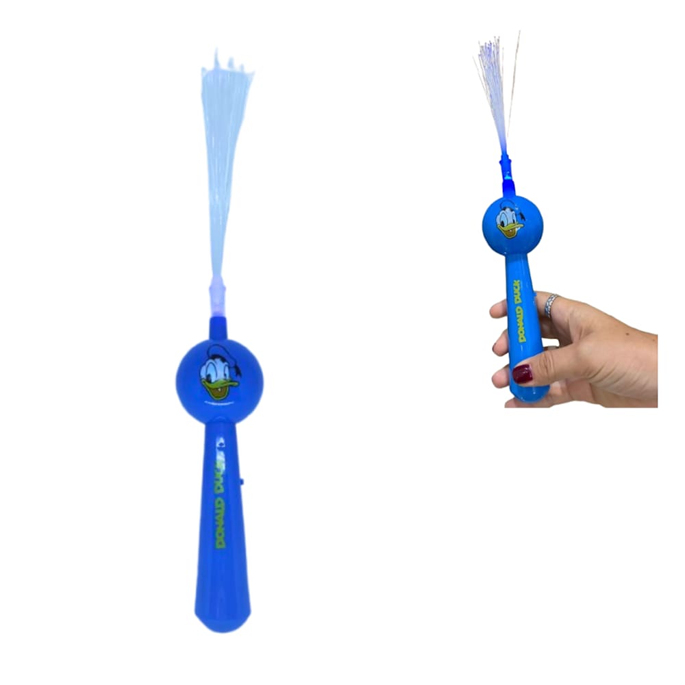 Brinquedo Varinha Luz Pato Donald Led Acende C/ Bateria