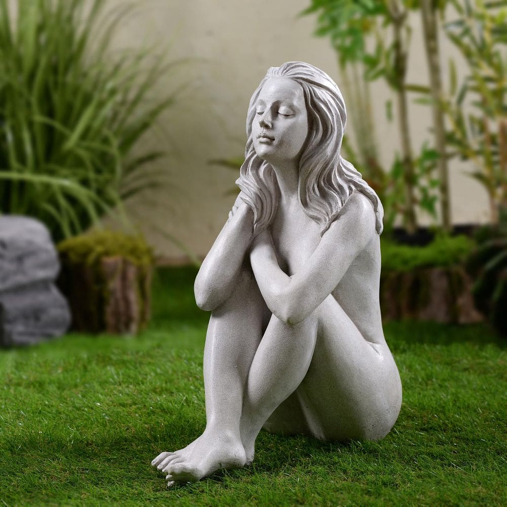 Estatueta de jardim de resina Thinking Lady Gift Ltd.