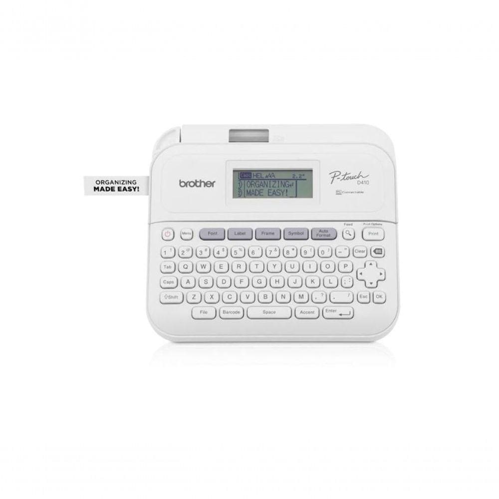 Rotulador Brother Eletronico E Portatil Com Cortador Manual - Ptd410