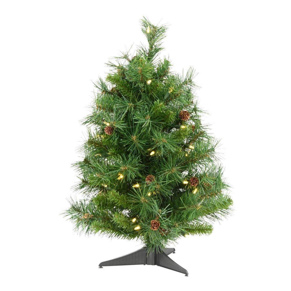 Árvore artificial Vickerman Cheyenne Pine 61 cm Dura-Lit LED