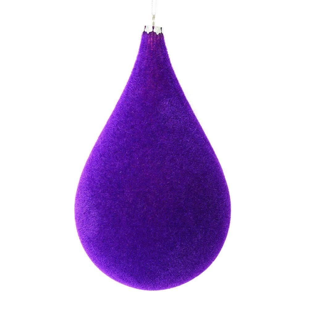 Pacote com 2 enfeites de água flocados roxos Vickerman de 27 cm