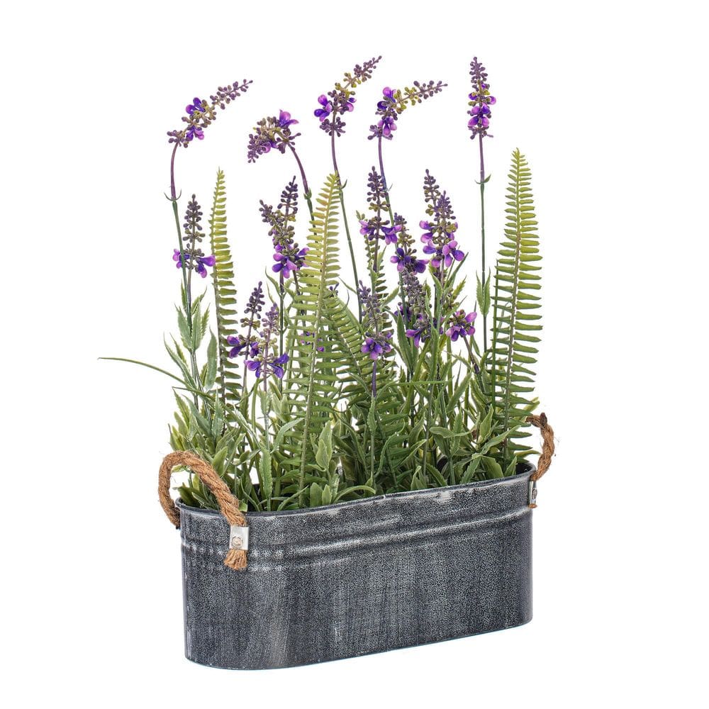 Vaso interno Vickerman de 41 cm com samambaia artificial de lavanda