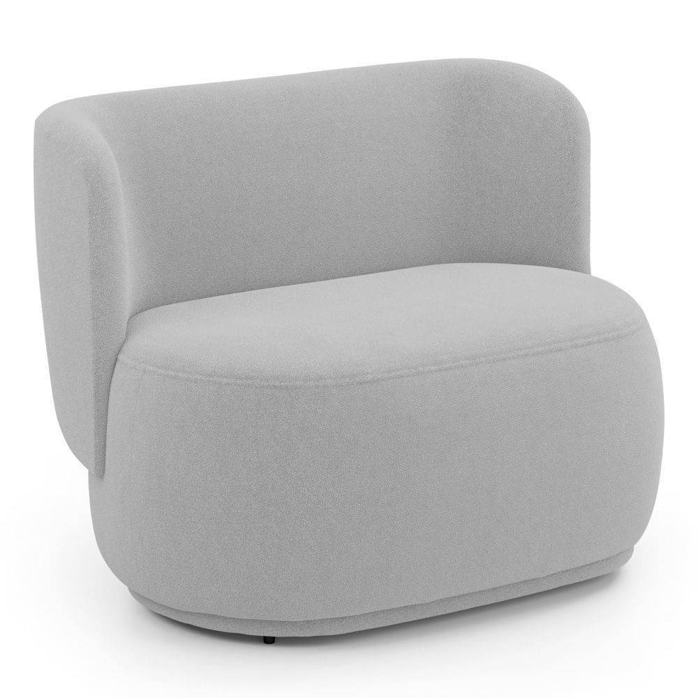 Namoradeira Decorativa Orgânica Molly 02 Lugares Bouclê Cinza Claro - Abmaza