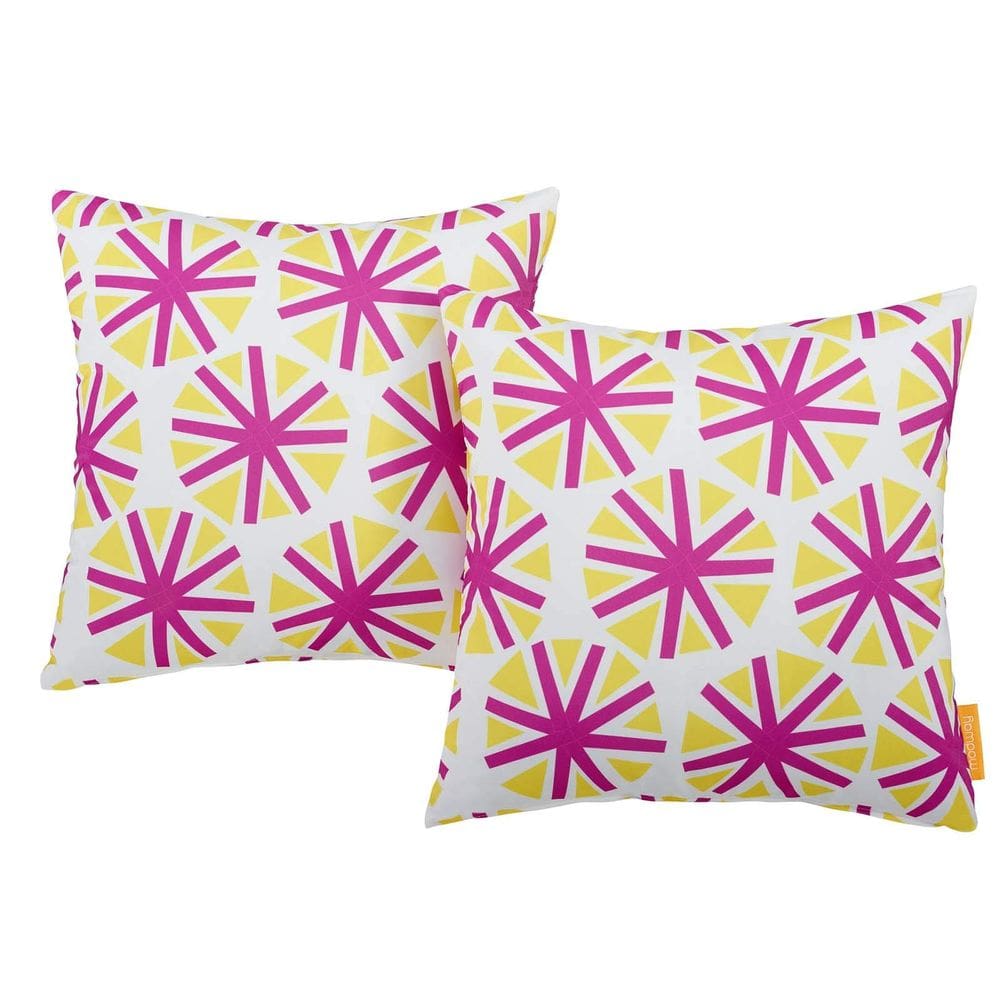 Almofada Modway Starburst 44x44 cm, exterior, interior, 2 peças