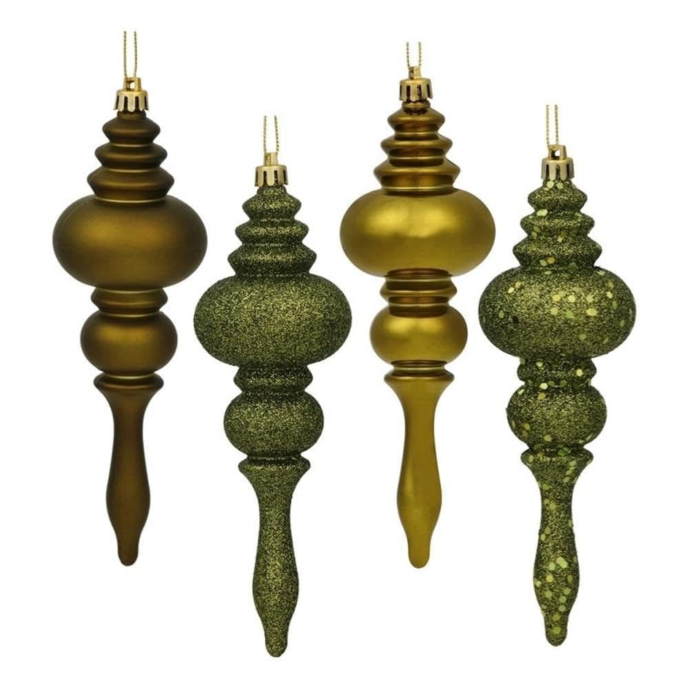 Enfeite suspenso Vickerman 18 cm de acabamento de plástico, conjunto de 8