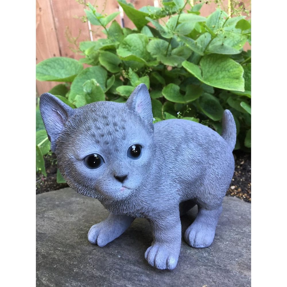 Estatueta Hi-Line Gift Ltd Russian Blue Kitten Polyresin