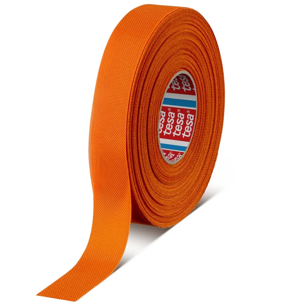 Fita Tecido Laranja Tesa Chicote Automotivo Resistente Alta Temperatura