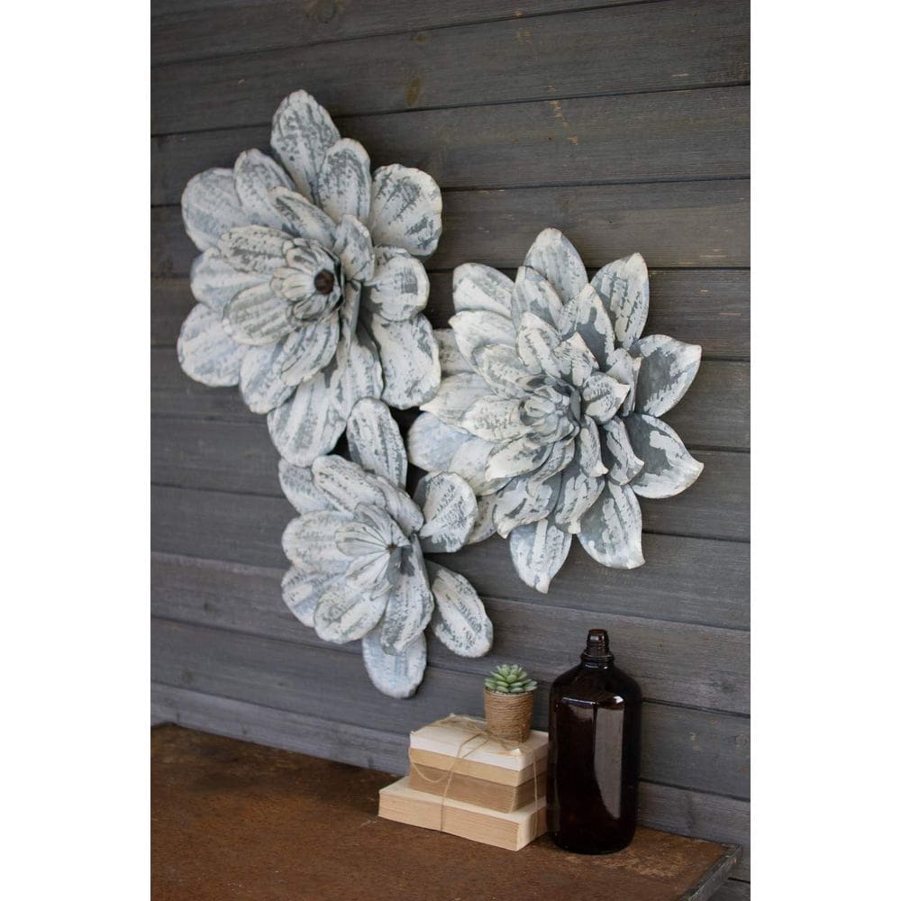 Flores de parede artificiais Kalalou CMN1335 Silver 58x6 cm