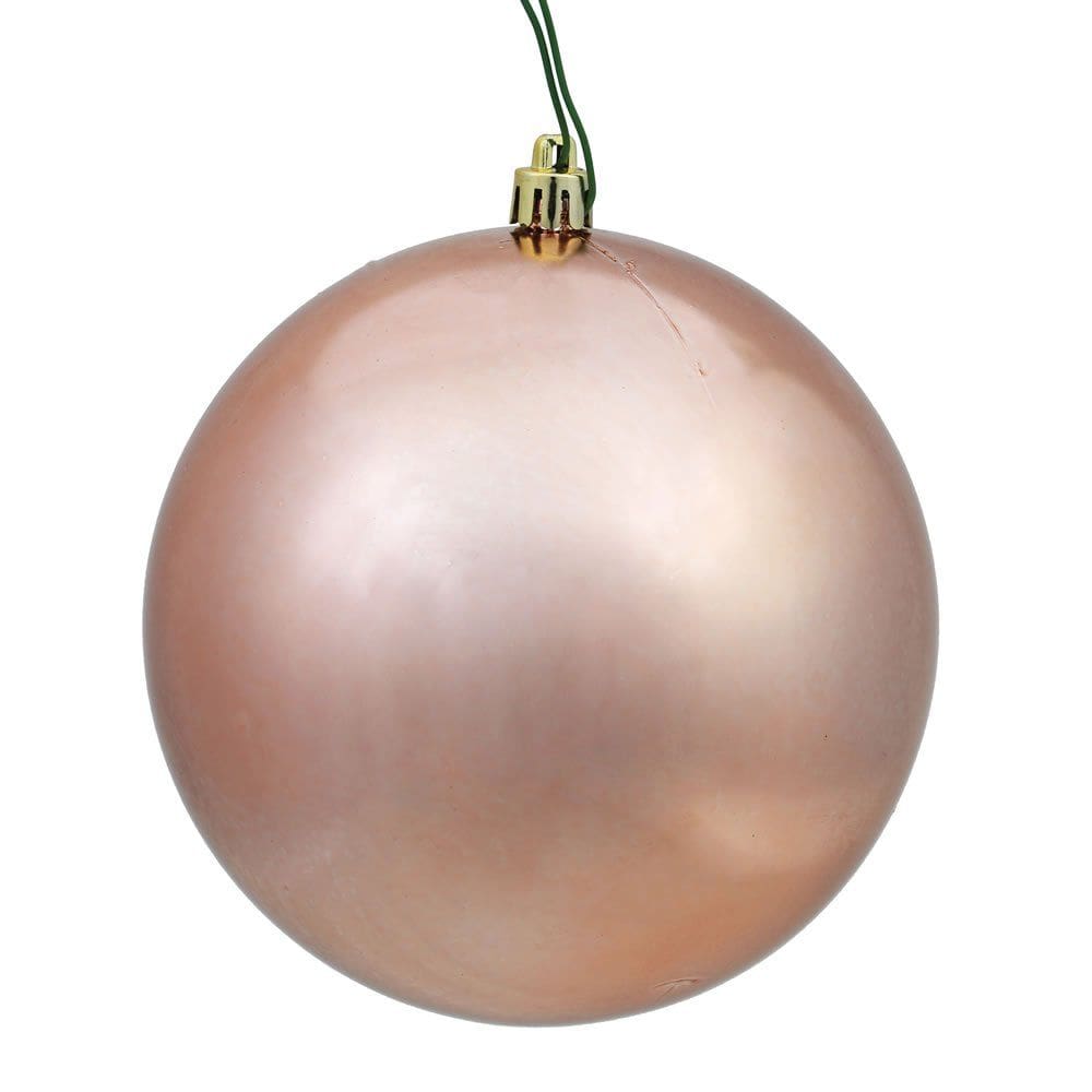 Enfeite suspenso Vickerman, bola brilhante em ouro rosa de 30 cm