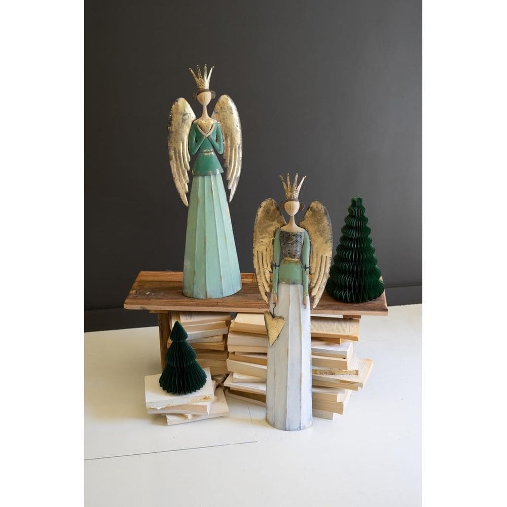 Ornamento suspenso KALALOU Painted Metal Angel Set x2