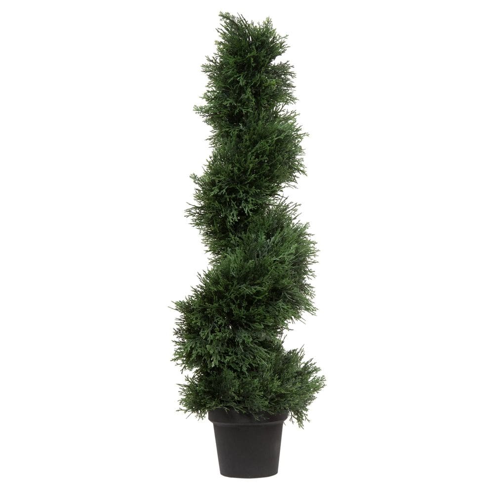 Árvore de topiaria artificial Vickerman Spiral 91 cm resistente a UV