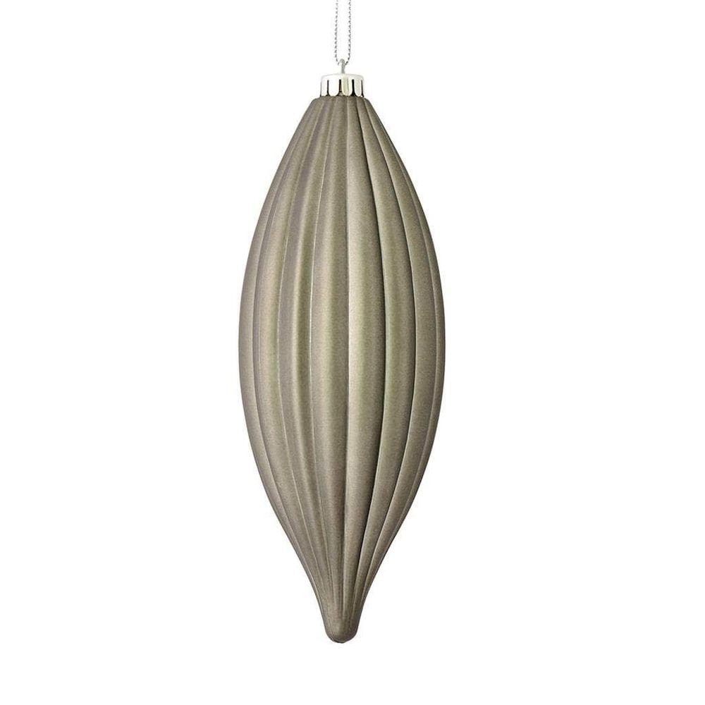 Enfeite suspenso Vickerman 20 cm Pewter Matte Finial, pacote com 4