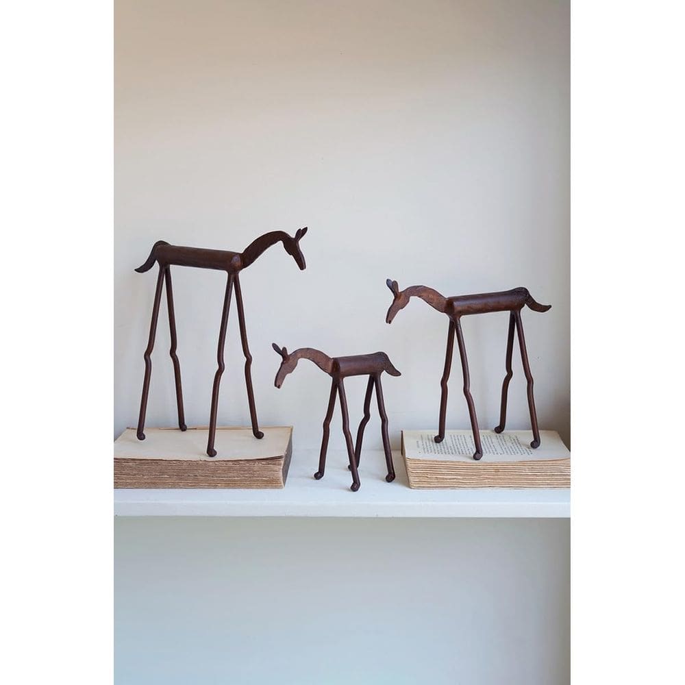 Conjunto de 3 cavalos de ferro forjado KALALOU