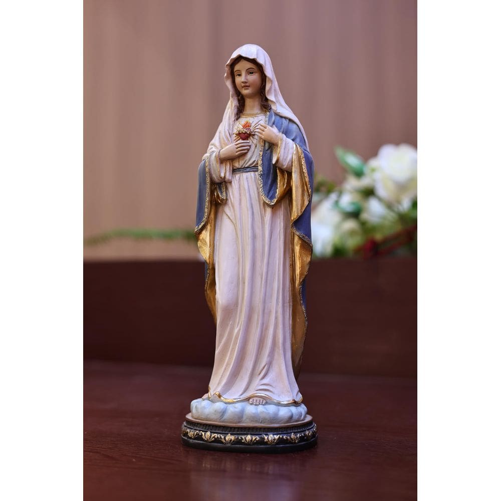 Estatueta Hi-Line Gift Ltd. Sacred Heart Mary 12” em poliresina