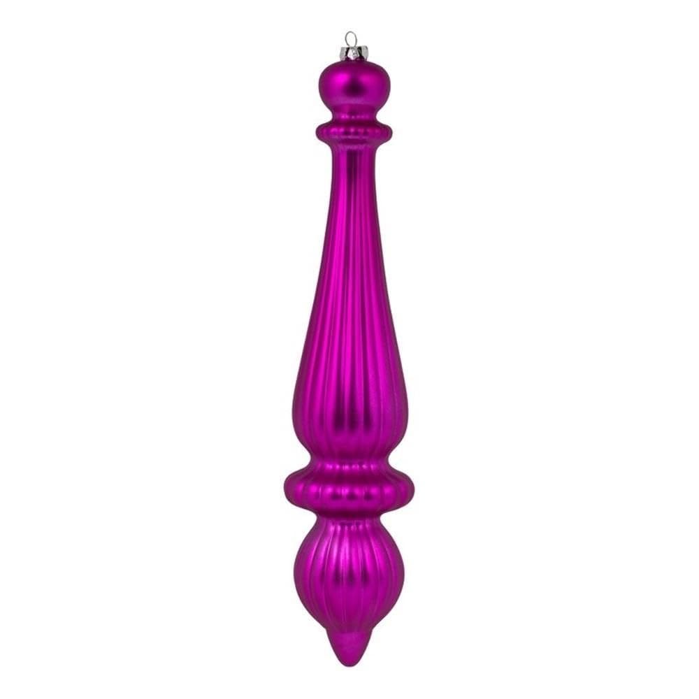 Ornamento suspenso Vickerman 35 cm fúcsia fosco tratado com UV