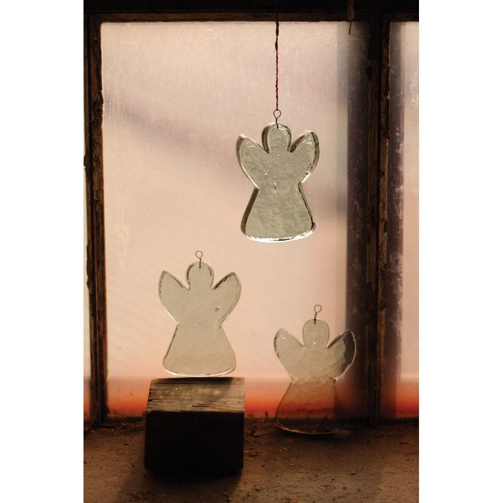 Enfeite de vidro Angel Suncatcher KALALOU 13 cm de altura