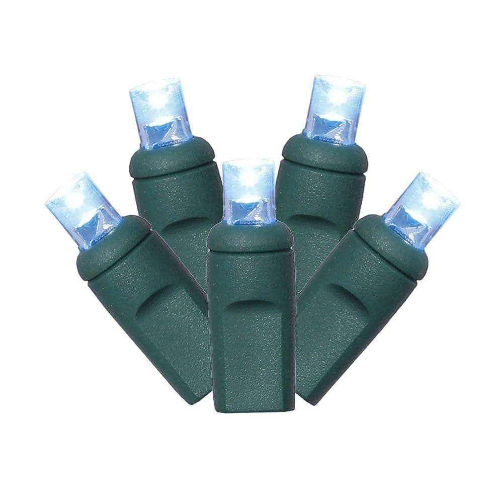 String Light Vickerman 50 pés 100 LED verde azulado