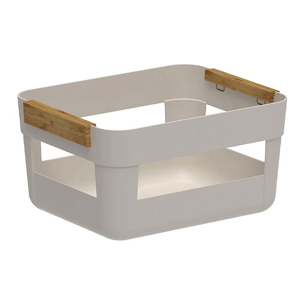 Cesto Lume Alça em Bambu Bege Fechado 14,5x22,5x28,5cm CLB100BGF - Ou