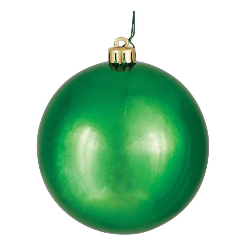 Enfeite de suspensão Vickerman de 6 cm de plástico verde brilhante