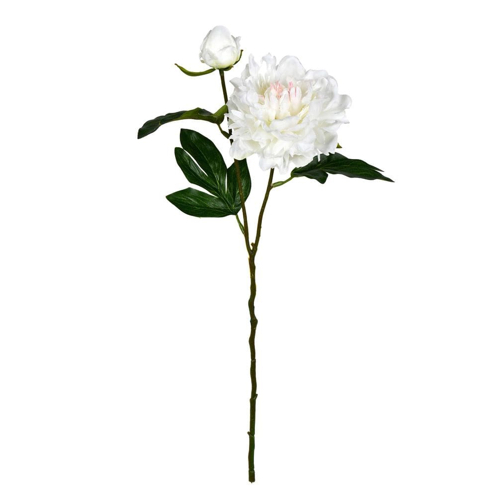Spray de peônia artificial Vickerman 41 cm, creme rosa, pacote com 6