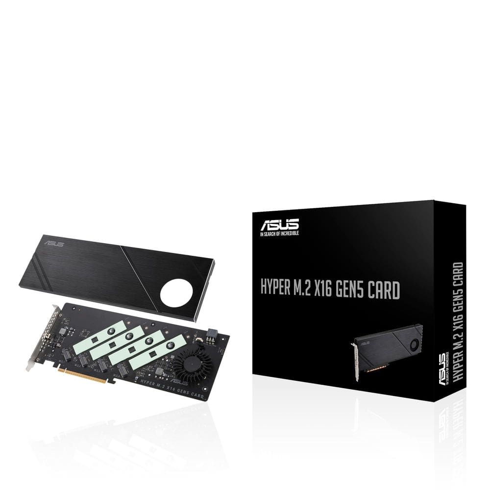 Placa de expansão ASUS Hyper M.2 x16 Gen5 para SSD NVMe M.2