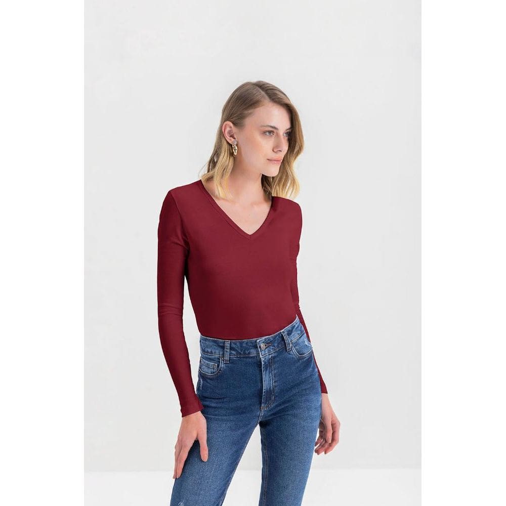 Blusa feminina manga longa em cotton Essendi