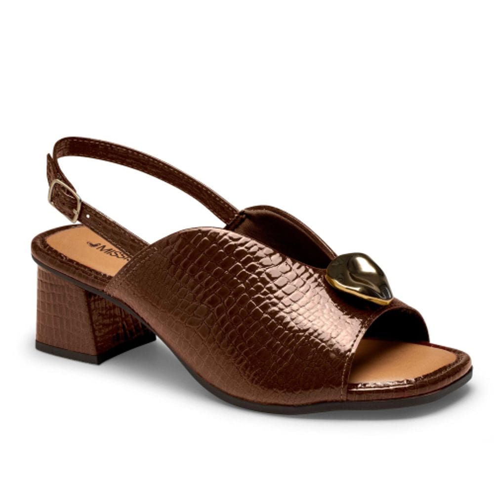 Sandália Feminina De Salto Bloco Mississipi Mf261-0003