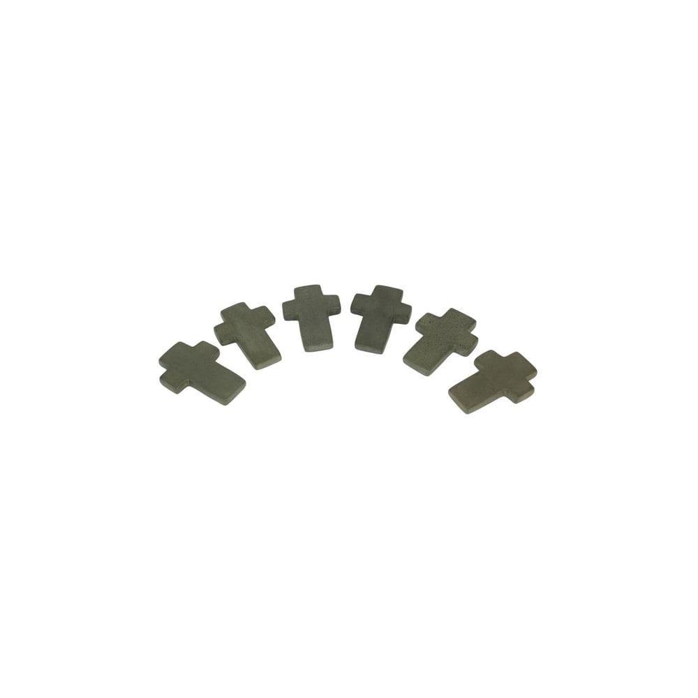 Set Decorativo KALALOU A6050 de 6 Cruces de Piedra Talladas a Mano