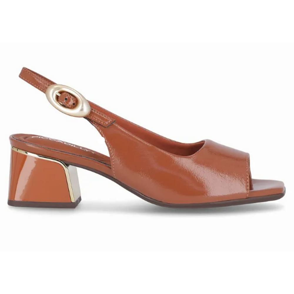 Sandália Feminina Slingback De Salto Bloco Piccadilly 543099