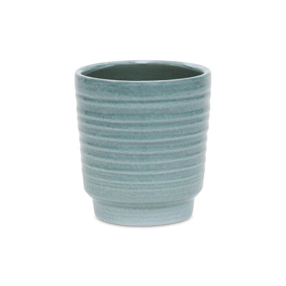 Cerâmica ondulada verde Celadon da Planter Cheung