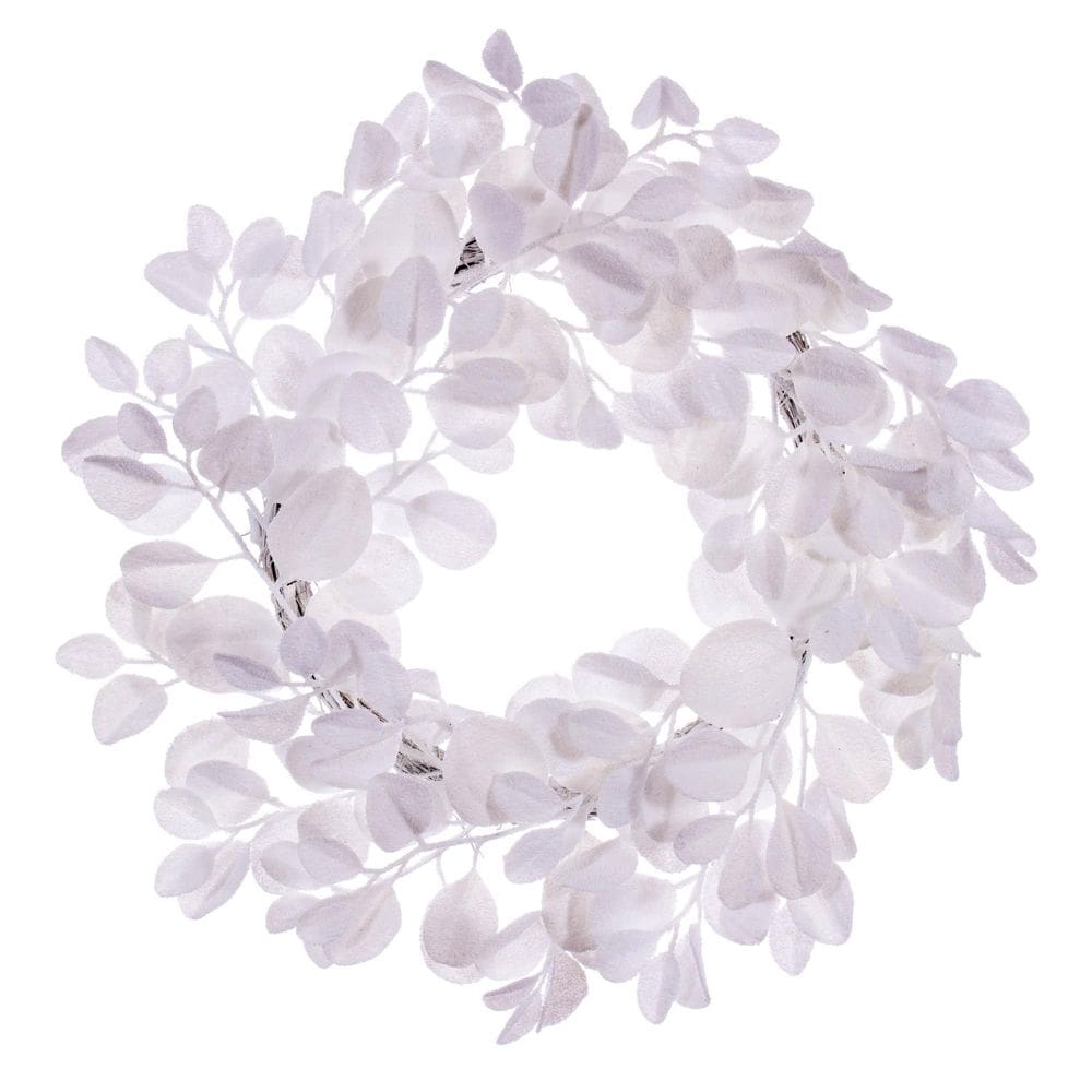 Coroa de flores Vickerman 61 cm branca artificial Dogwood Snowy