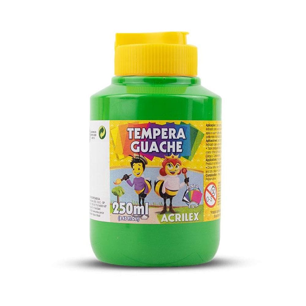 Tinta guache Verde Folha 250ml 510 Acrilex