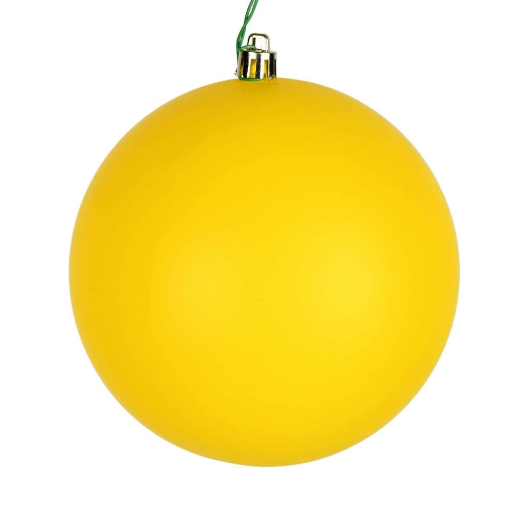 Enfeite suspenso Vickerman 2,4” Yellow Matte Ball 60 unidades