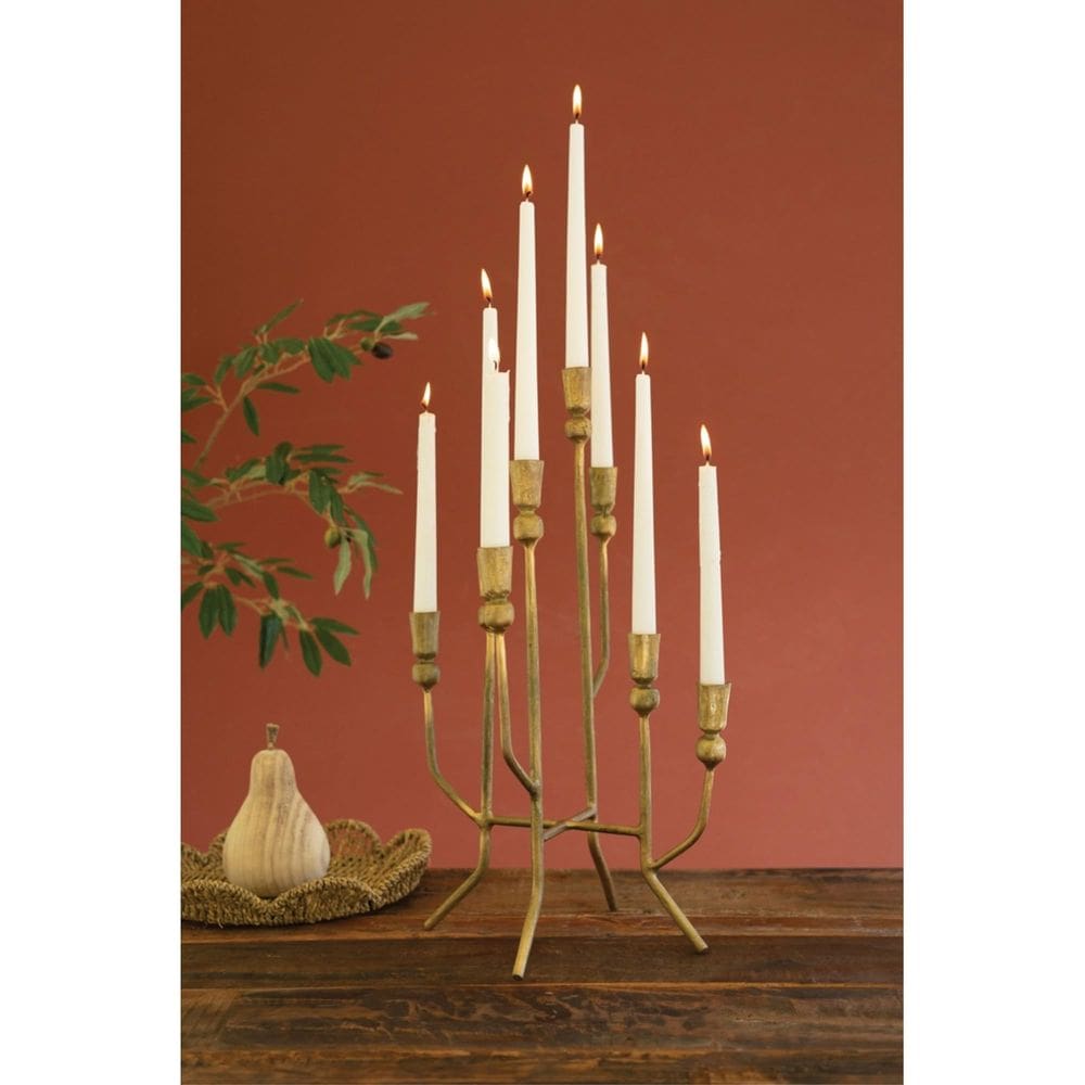 Candelabro KALALOU Eight Taper em latão antigo