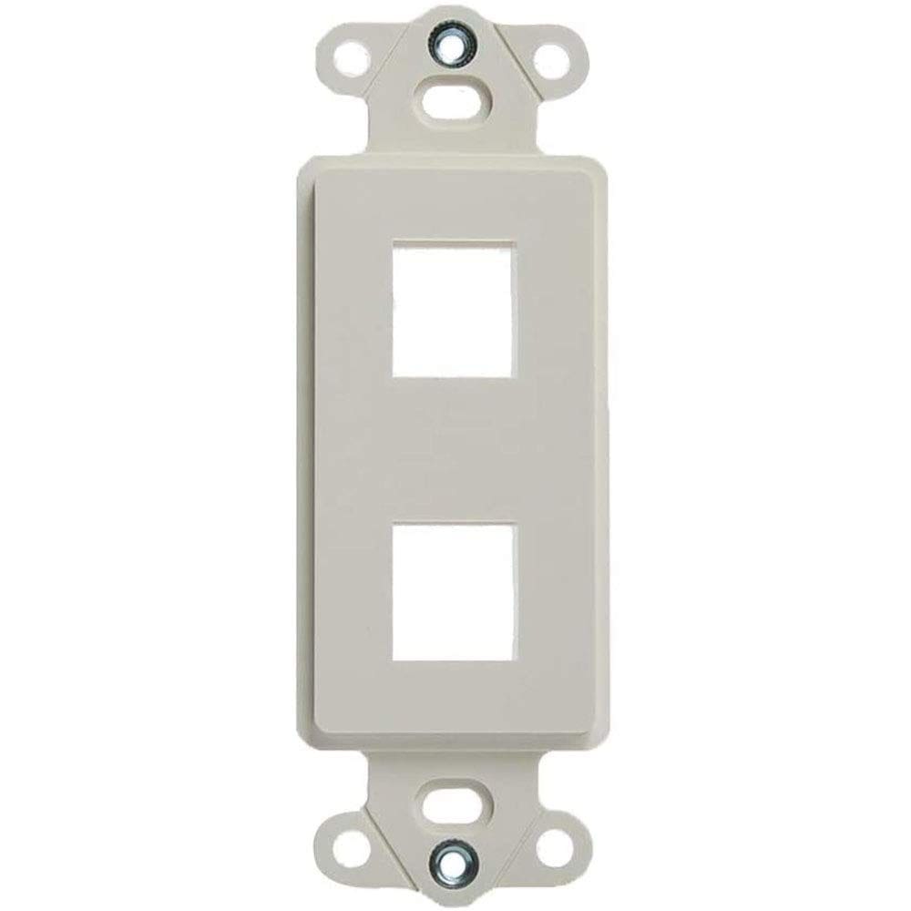 Vanco Placa de Pared Multimedia de 2 Puertos Color Blanco