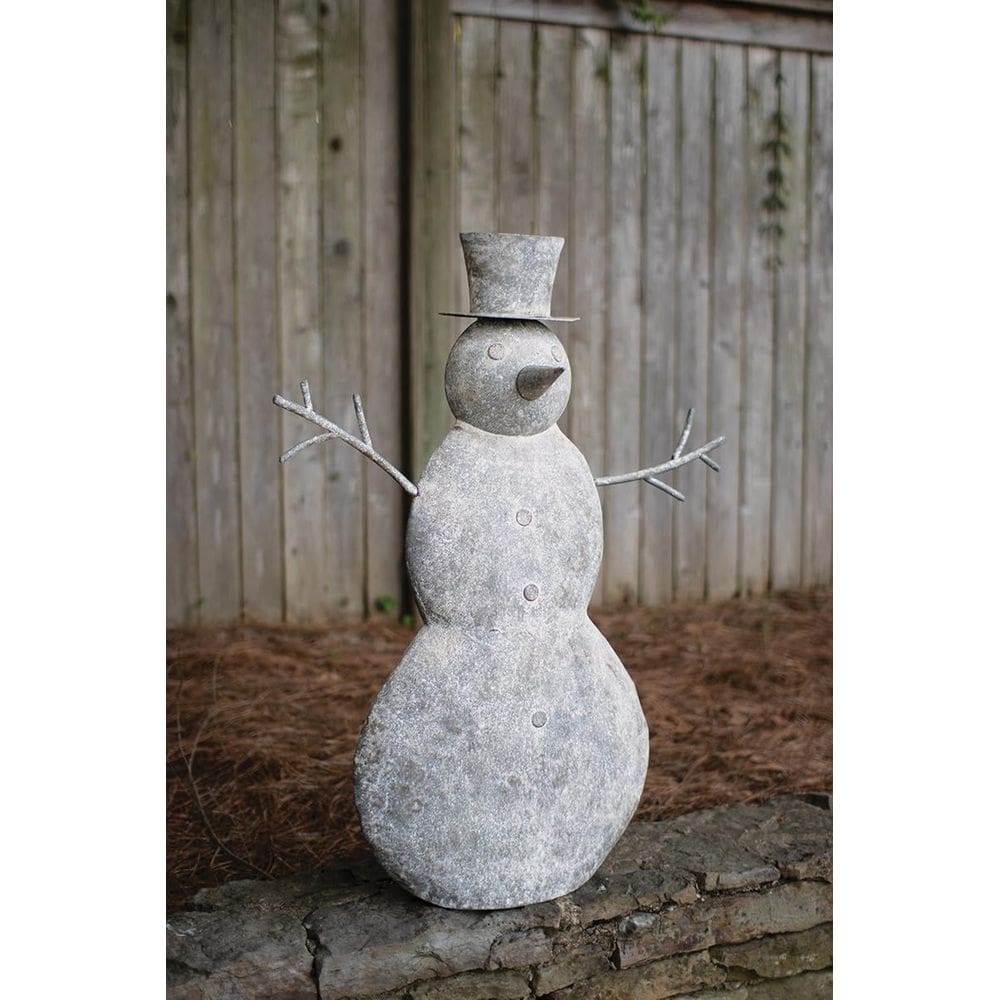 Escultura KALALOU CHE1511 Boneco de neve de metal 18x76x102cm