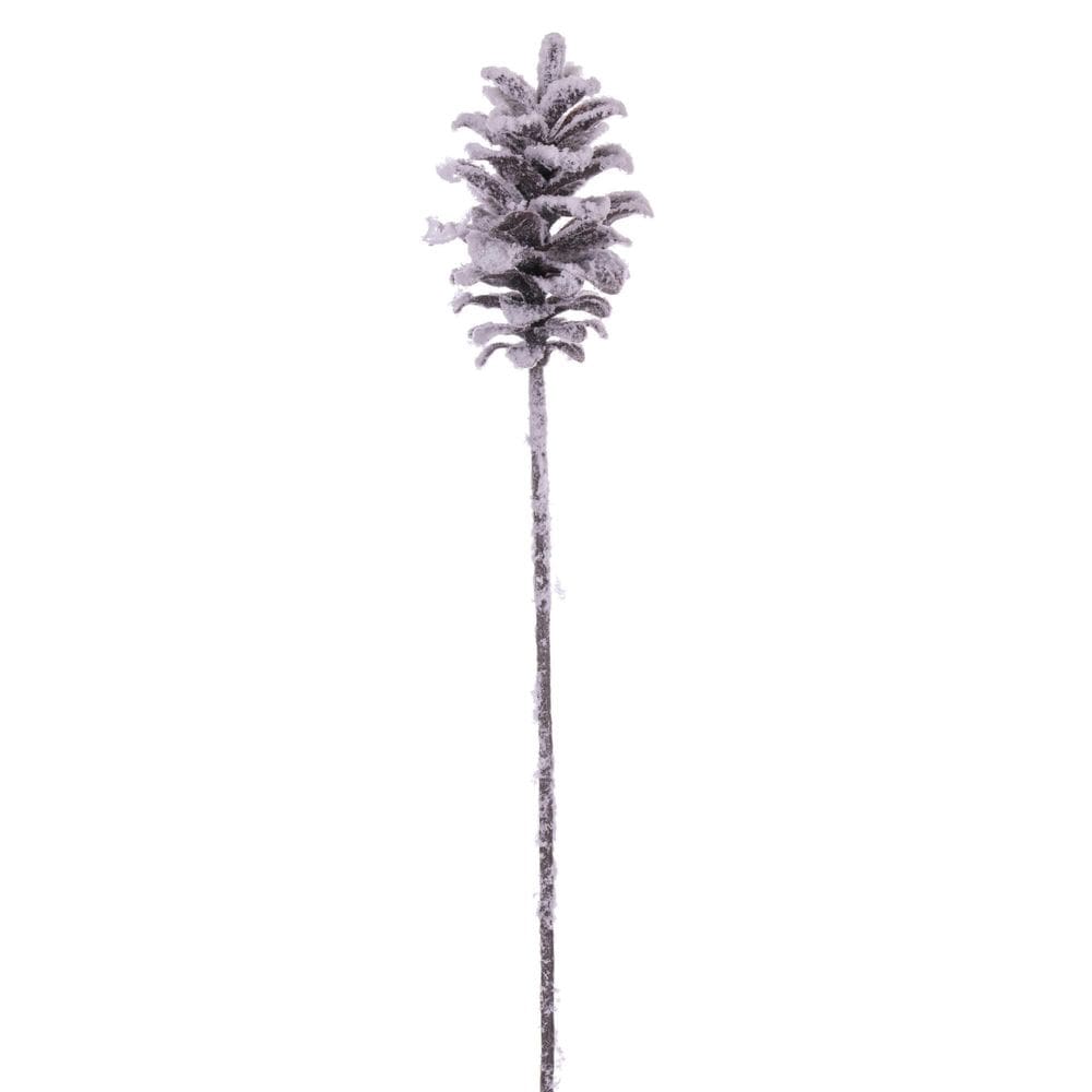 Spray artificial de pinha para neve Vickerman 74 cm Glitter, pacote com 3