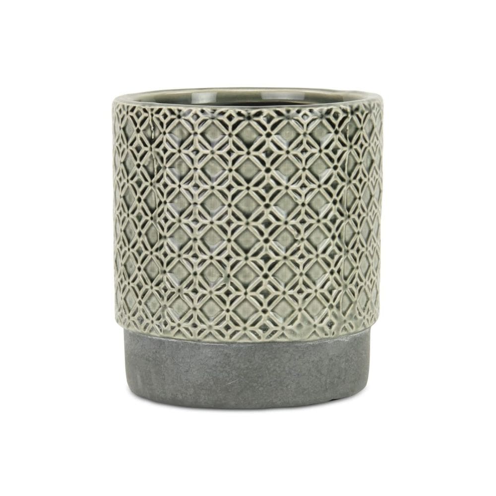 Vaso para plantas Cheung`s 15x15x17 cm Zajedani Lattice Grey
