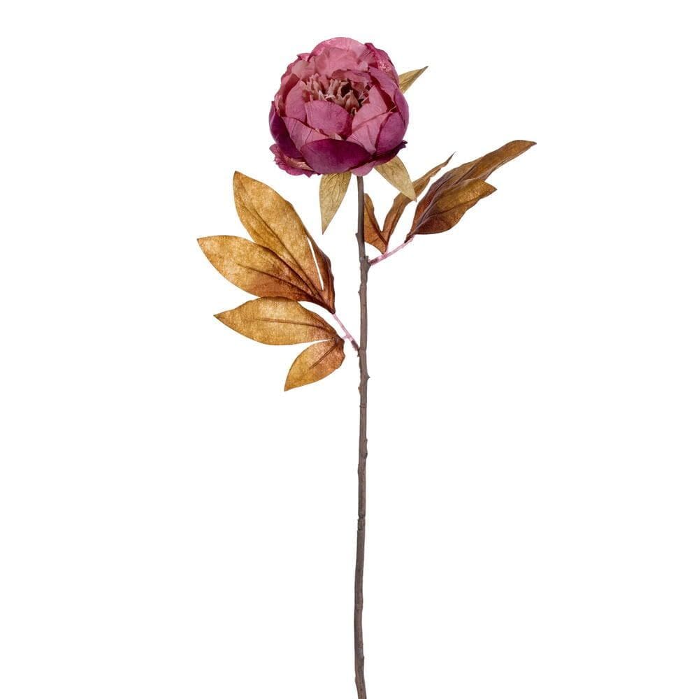 Pacote com 6 hastes artificiais de peônia malva Vickerman de 53 cm