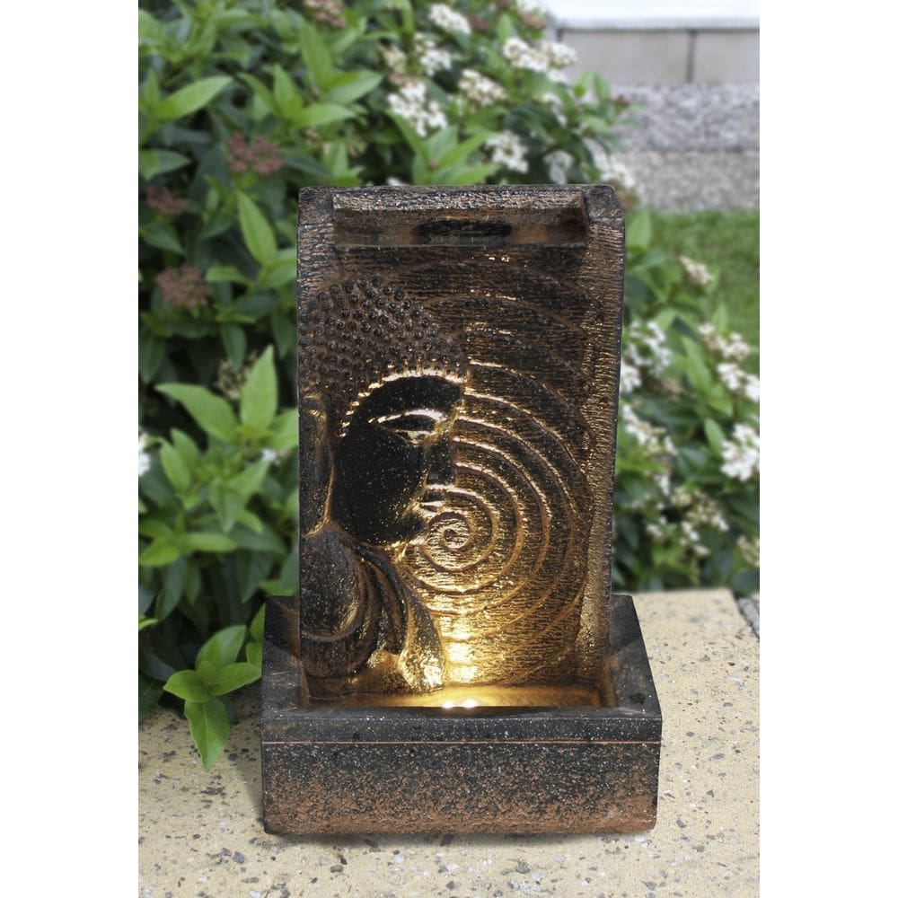 Fountain Hi-Line Gift Ltd Buddha com luz LED branca quente