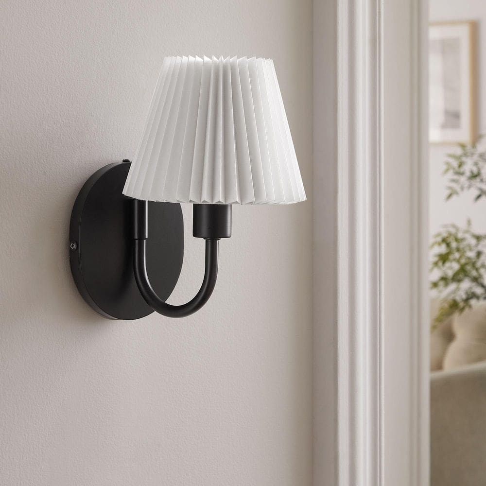 Arandela de parede Modway Wave 16x19x22 cm preta moderna