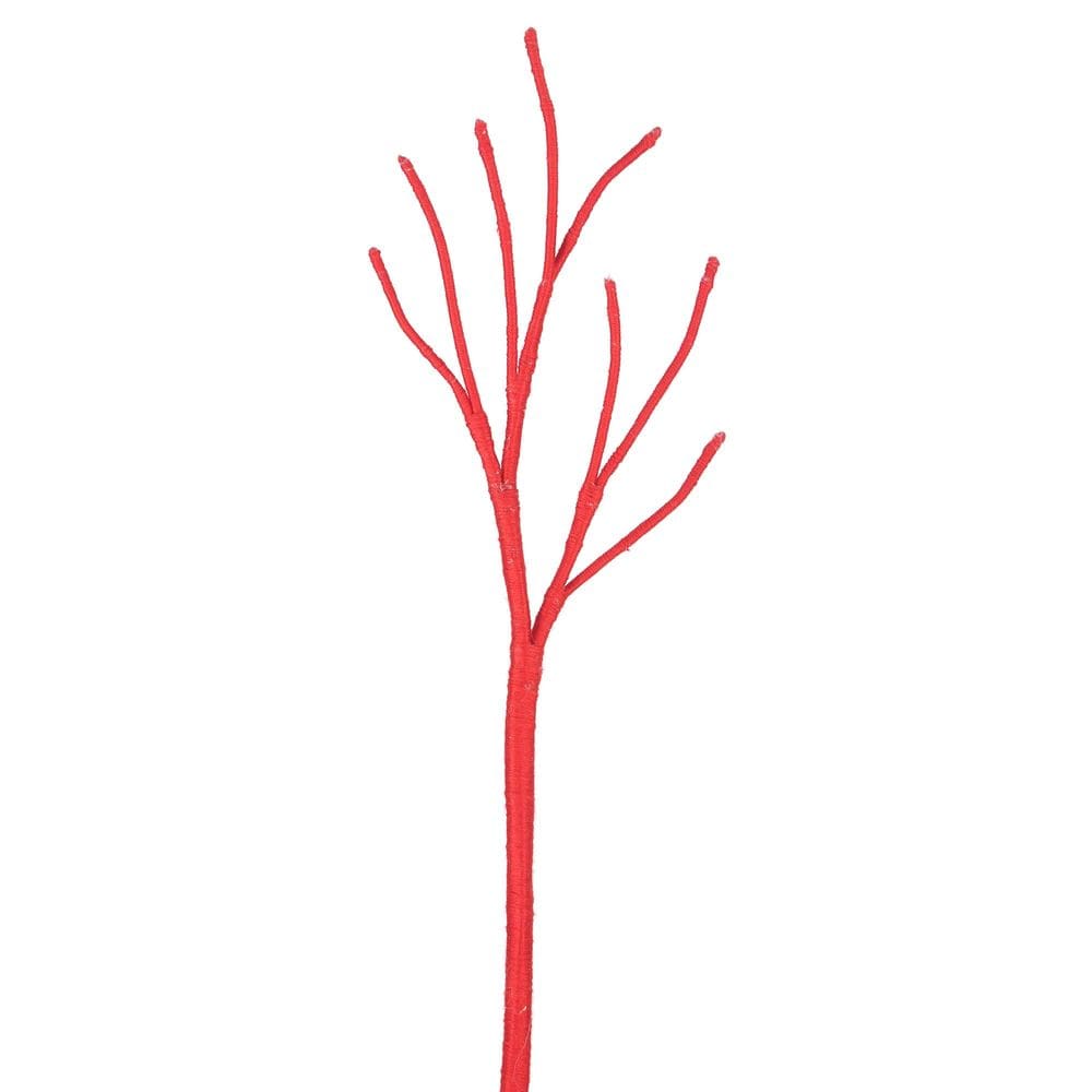 Fio Vickerman 43 cm com acabamento texturizado vermelho, pacote com 12
