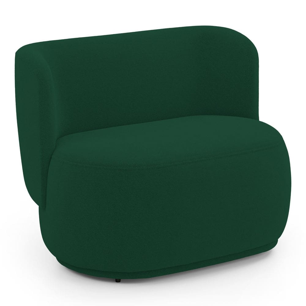 Namoradeira Decorativa Orgânica Molly 02 Lugares Bouclê Verde - Abmaza