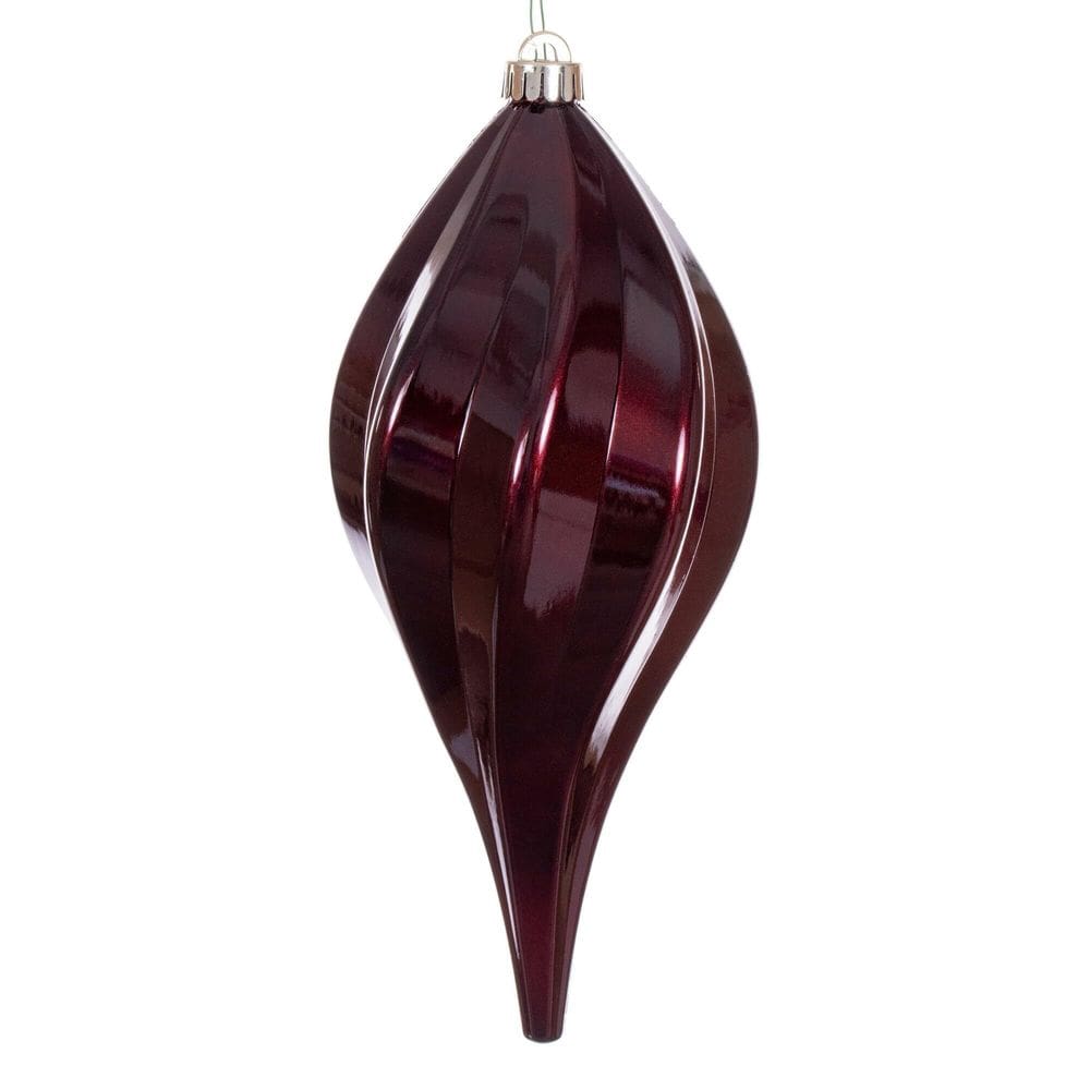 Enfeite suspenso Vickerman 30 cm Burgundy UV Candy Swirl
