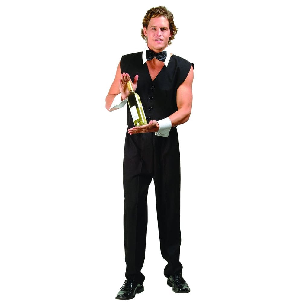 Traje RG Costumes Chip The Bartender preto e branco 36x38
