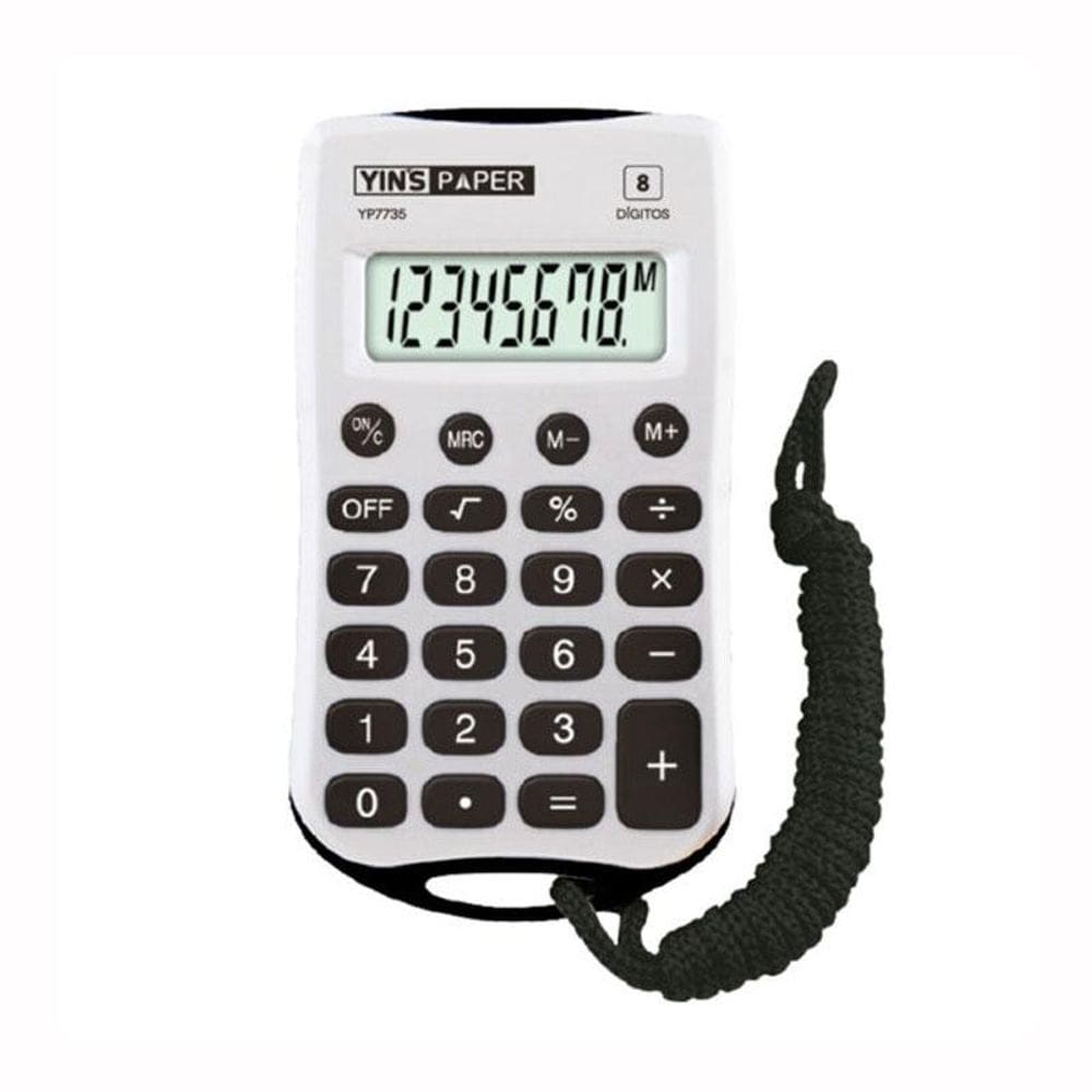 Calculadora de bolso 8 dígitos Prata YP7735 - Yins