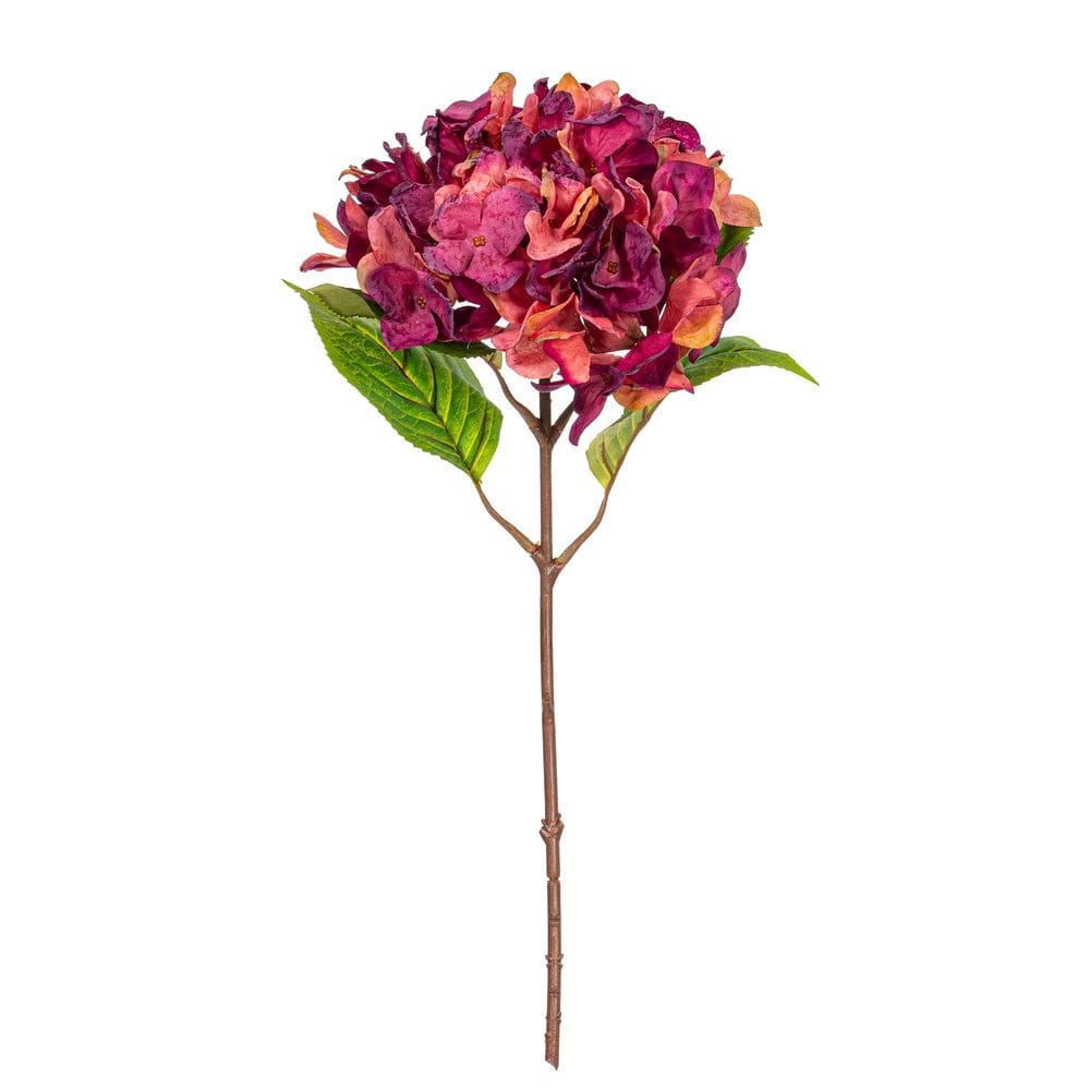 Planta artificial Vickerman Hydrangea Haste 51 cm rosa, pacote com 2